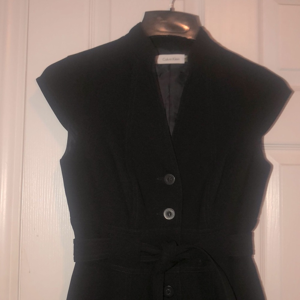 Calvin Klein black sheath dress